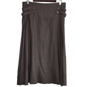 Alona Rose Women's Extra Large Brown Linen Rayon Lightweight Skirt